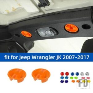 ジープ 車トップルーフスイッチノブ装飾カバーラングラー JK 2007-17用