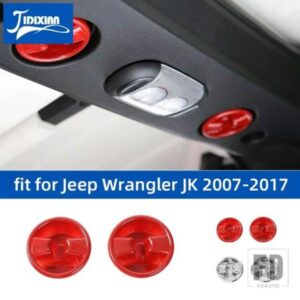 ジープ 車トップルーフスイッチノブ装飾カバーラングラー JK 2007-17用