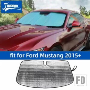 フォード マスタング 2015-18 アップフロントガラスサンシェードバイザーサンシェード UV プロテクターカバーアクセサリー