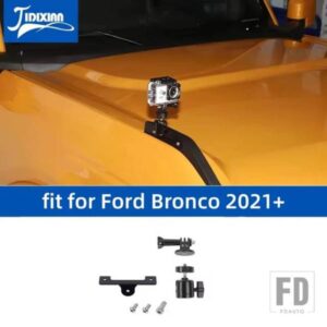 フォード ブロンコ 2021-24 アップエンジンフードアクションカメラブラケットマウントクラケットホルダー外装アクセサリー