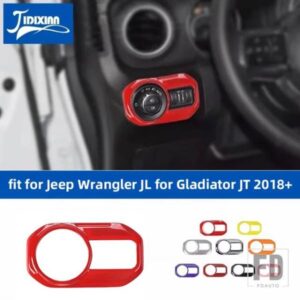 ジープ ラングラー JL グラディエーター JT 2018-24 ヘッドライトランプスイッチ装飾カバー