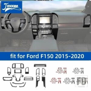 フォード F150 2015-20 インテリアセンターコンソールダッシュボード装飾キットカバーアクセサリー