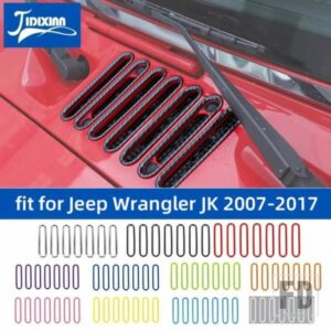 ジープ 車外装フロントガラスフードエアベントアウトレット装飾カバーステッカーラングラー JK 2007-2017 アクセサリー