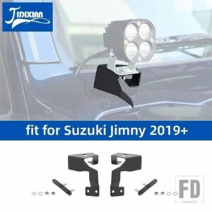 スズキ ジムニー 2019-24 A ピラー LED ワークライトランプホルダーマウントブラケットアクセサリー