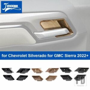シボレー ABS 車インテリアドアハンドルボウル装飾カバーシルバラード GMC シエラ 2022 2023 2024 アップ
