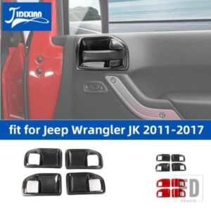 ジープ ラングラー JK 2011-17 インテリアドアハンドルボウル装飾カバー