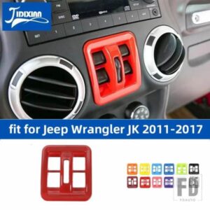 ジープ ラングラー JK 2011-17 インテリアウィンドウスイッチボタン装飾フレームカバー