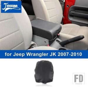 ジープ ラングラー JK 2007 2008 2009 2010 革インテリアアームレストボックスパッドカバーアクセサリー