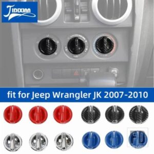 ジープ ラングラー JK 2007 2008 2009 2010 ABS カーエアコンスイッチノブ装飾コーブインテリアアクセサリー