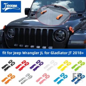 ジープ エンジンフードロック装飾カバーステッカーアクセサリーラングラー JL グラディエーター JT 2018-21