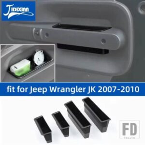 ジープ ラングラー JK 2007 2008 2009 2010 ドアハンドル収納ボックスオーガナイザー収納 TIDYIN インテリアアクセサリー