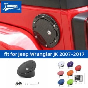 ジープ ラングラー JK 2007-17 燃料タンクキャップカバーとキーロックアクセサリー