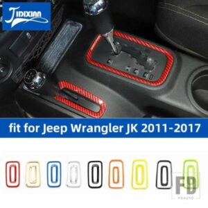 ジープ ABS ギアシフト装飾リングカバーラングラー JK 2011-17 インテリアアクセサリー