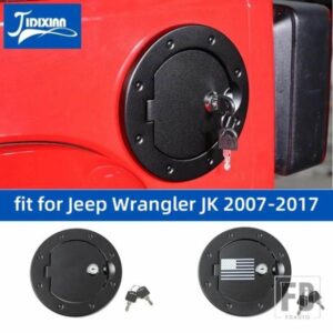 ジープ アルミ軽油燃料タンクキャップ装飾カバーとキーロック付きラングラー JK 2007-2017 外装アクセサリー