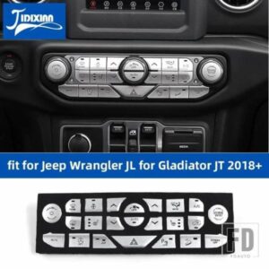 ジープ ラングラー JL グラディエーター JT 2018-24 カーセンターコンソールボタン装飾カバー