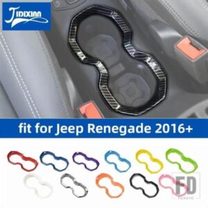ジープ 車内ドリンクカップホルダー装飾カバー レネゲード 2016-24 アップ