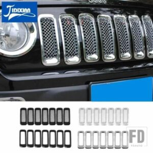 ジープ フロントメッシュグリル装飾カバーステッカーパトリオット 2011-14-2016 レーシンググリルカーアクセサリー