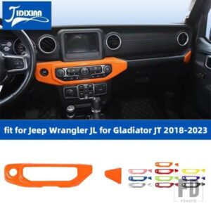 ジープ ラングラー JL グラディエーター JT 2018-23 カーエアコンコントロールパネル装飾カバー