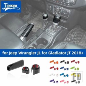 ジープ ハンドブレーキ 4WD ギアシフトノブヘッド装飾カバーラングラー JL グラディエーター JT 2018-24 アップ