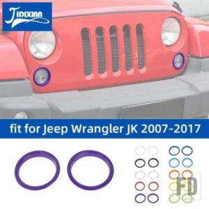 ジープ フロントウィンカーライトランプ装飾カバーラングラー JK 2007-17
