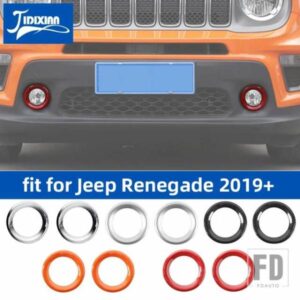 ジープ フロントフォグライトランプ装飾リングカバーレネゲード 2019-24 アップ外装アクセサリー