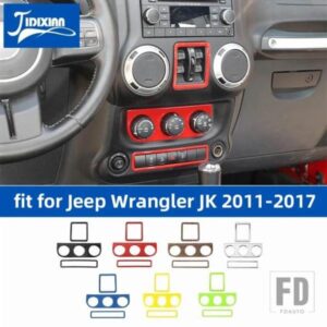 ジープ 車室内窓空調非常灯スイッチ装飾カバーラングラー JK 2011 2012 2013-2017用