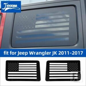 ジープ リアウィンドウデカール装飾カバーステッカーアクセサリーラングラー JK 2011-17