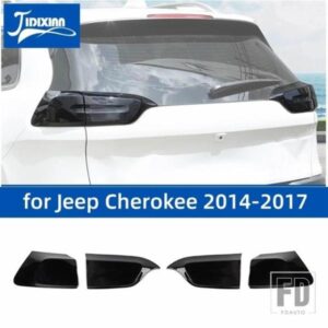 ジープ スモークブラック車外装テールライトリアテールライトランプ装飾カバーチェロキー 2014-16