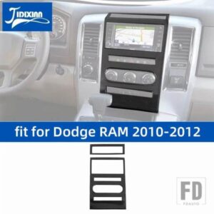 ダッジラム 2010 2011 2012 カーセンターコンソールナビゲーションパネル装飾カバーインテリアアクセサリーカーボン