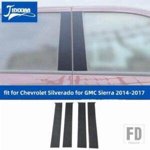 窓柱装飾デカールステッカーシボリーシルバラード GMC シエラ 2014-16 アクセサリー
