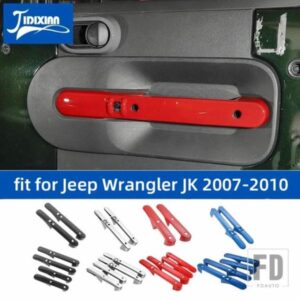 ジープ ABS 車内ドアハンドル装飾カバートリムラングラー JK 2007 2008 2009 2010 カーアクセサリー