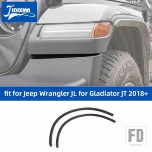 ジープ ホイールアイブロウマッドガードフェンダーシールストリップ ラングラー JL グラディエーター JT 2018-24 アップに適合