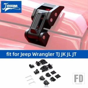 ジープ ラングラー JK JL 2007 グラディエーター JT 2018 エンジンフードラッチキャッチフードロック外装アクセサリー