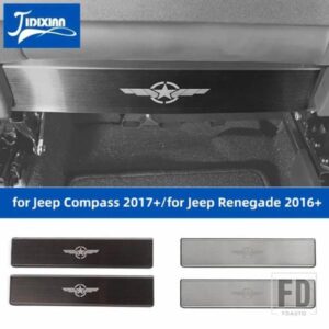 ジープ カーシートバック アンチキックパネルガード 汚れ防止プレートプロテクターアクセサリー レネゲード 2016 以降 コンパス 2017 以降用