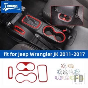 ジープ ラングラー JK 2011-17 フロントリアカップホルダーギアシフト内装装飾カバー