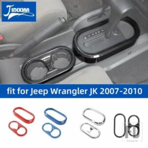 ジープ ギアシフト装飾リングカップホルダー装飾カバーラングラー JK 2007 2008 2009 2010 インナーアクセサリー