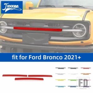 フォード ブロンコ 2021-24 カーレースグリルグリル装飾ストリップカバー外装アクセサリー