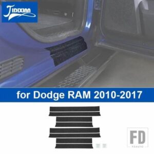 ドアドアシルアンチ傷プロテクターステッカーダッジラム 2010-13-2017 しきい値ガードアクセサリー