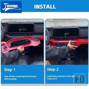 ジープ ヘッドライト空調制御副パイロットハンドルパネル装飾カバーラングラー JL グラディエーター JT 2024 アップ