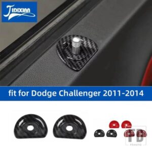 ドアロックボルトピンリフト装飾カバーダッジチャレンジャー 2009-14 アクセサリー