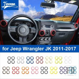 ジープ 車内空調アウトレットベント装飾カバーラングラー JK 2011-17用