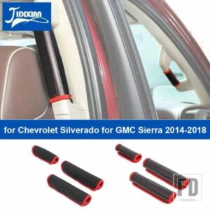 シボレー ドアサイドトップハンドルカバーシルバラード GMC シエラ 2014-18 インテリアアクセサリー