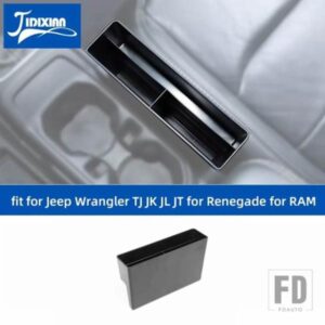 ジープ 汎用 カーシート隙間収納ボックス ラングラー TJ JK JL レネゲード ダッジ RAM アクセサリーに適合