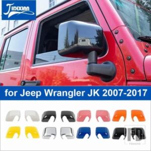 ジープ ABS リアビューバックミラーシェル装飾カバーラングラー JK 2007-2017 外装アクセサリー