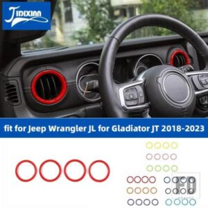 ジープ ラングラー JL グラディエーター JT 2018-23 ダッシュボード空調ベントアウトレット装飾カバー