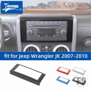 ジープ ラングラー JK 2007 2008 2009 2010 カーセンターコンソール CD 装飾フレームカバーインテリアアクセサリー