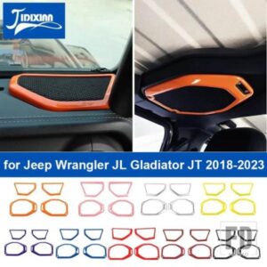 ジープ ドアピラールーフスピーカー装飾カバーラングラー JL グラディエーター JT 2018 2019-2023 インテリアアクセサリー