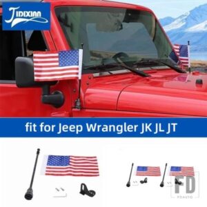 ジープ ラングラー JK JL 2007 グラディエーター JT 2018 エンジンカバー フードラップ コーナーフラッグポールブラケットホルダー