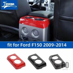 フォード リアアームレストボックスカップホルダーパネル装飾カバー F150 2009-14 インテリアアクセサリー
