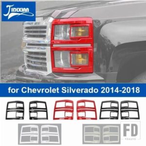 シボレー 車外装フロントヘッドライトライトランプ装飾カバーアクセサリーシルバラード 2014-18